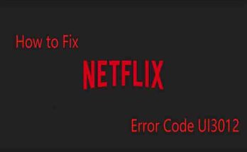 Netflix Error Code UI3012